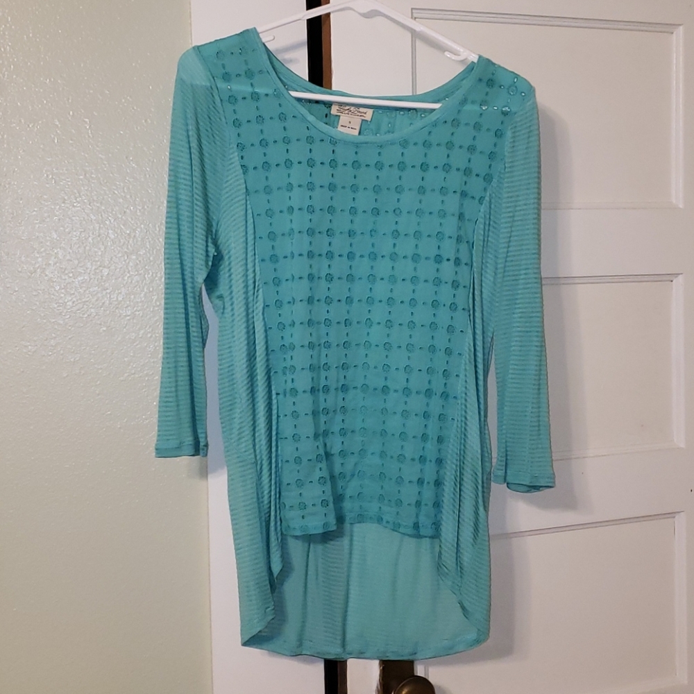 S Lucky Brand 3/4 Sleeve Top.